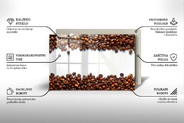 Tocător sticlă Boabe de cafea