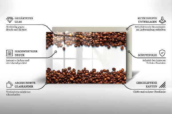 Tocător sticlă Boabe de cafea