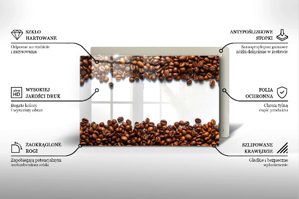 Tocător sticlă Boabe de cafea