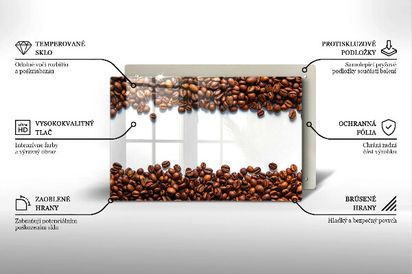 Tocător sticlă Boabe de cafea