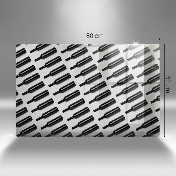 Tocător sticlă Sticle de vin negru