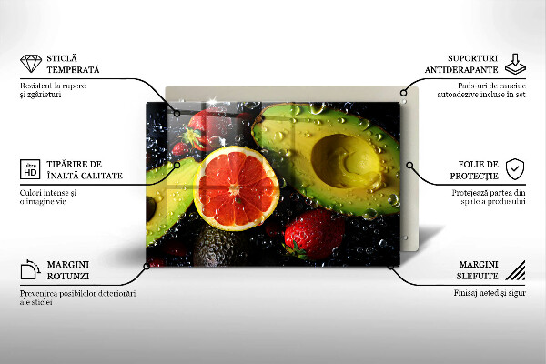 Tocător sticlă Fructe si legume