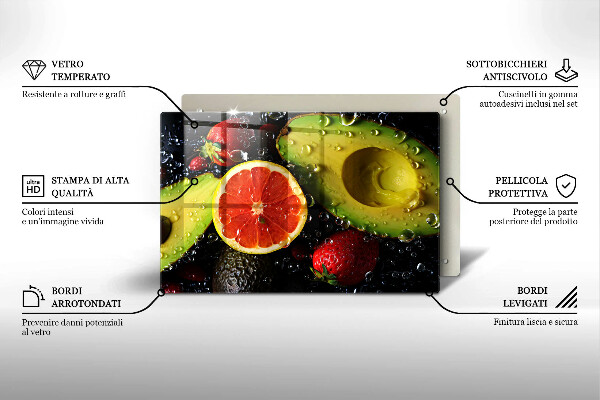 Tocător sticlă Fructe si legume