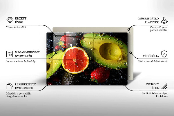 Tocător sticlă Fructe si legume