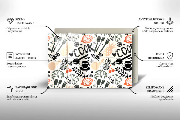 Tocător de bucătărie Motiv de bucătărie din desene animate