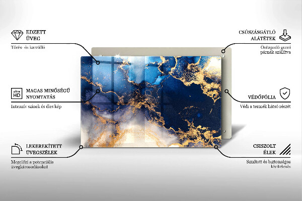 Tocător de bucătărie Abstracția din marmură