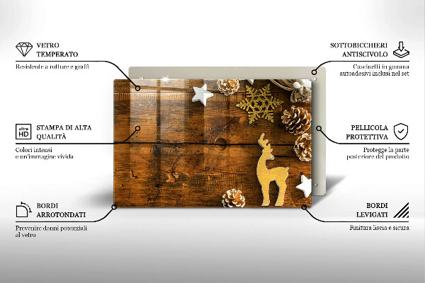 Tocător de bucătărie decorațiuni de Crăciun