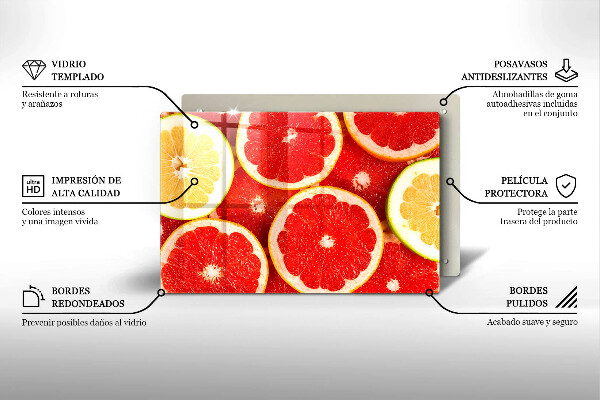 Tocător de bucătărie Felii de grapefruit
