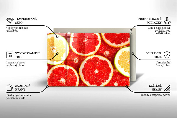 Tocător de bucătărie Felii de grapefruit