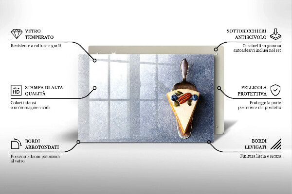 Tocător sticlă Bucată de tort