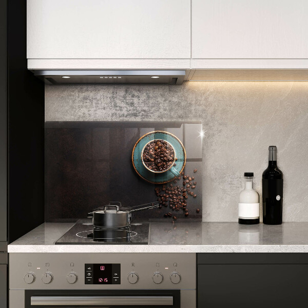 Tocător sticlă O ceașcă de cafea boabe