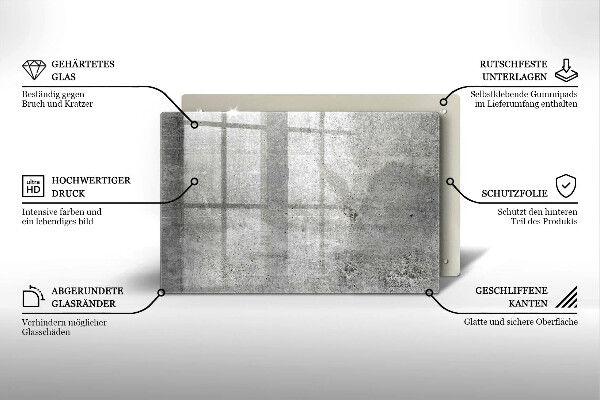 Tocător sticlă Textura de beton