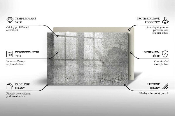 Tocător sticlă Textura de beton