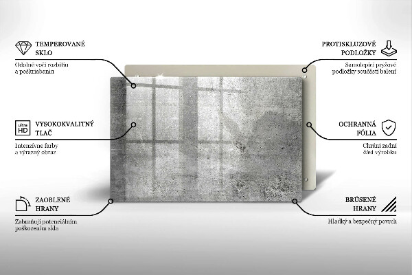 Tocător sticlă Textura de beton