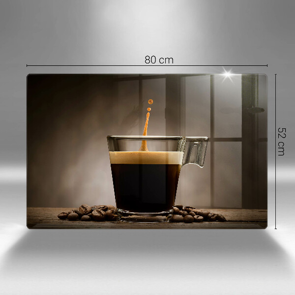 Tocător sticlă Sticlă și boabe de cafea