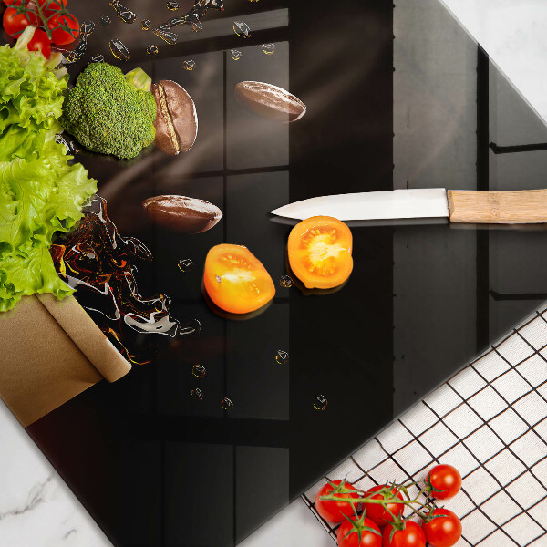 Tocător sticlă Boabe de cafea fierbinți