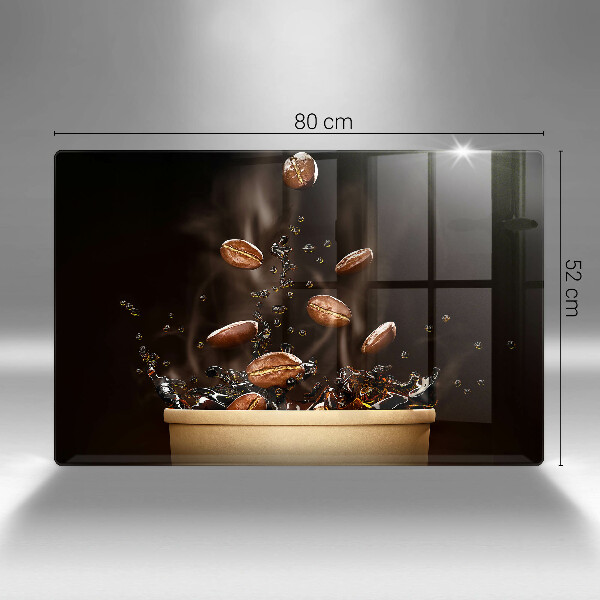 Tocător sticlă Boabe de cafea fierbinți