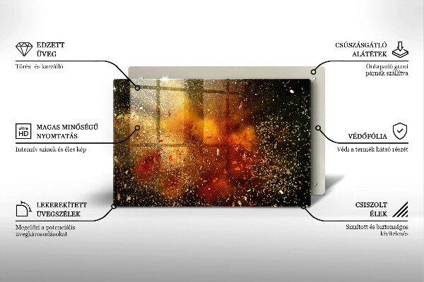 Tocător sticlă Condimente colorate