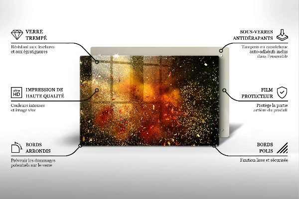 Tocător sticlă Condimente colorate