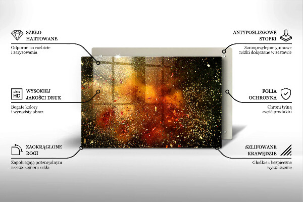 Tocător sticlă Condimente colorate