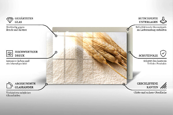Tocător sticlă Făină și spice