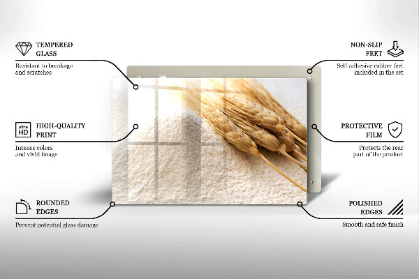 Tocător sticlă Făină și spice