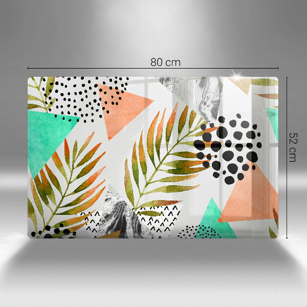 Tocător sticlă Model de frunze Boho