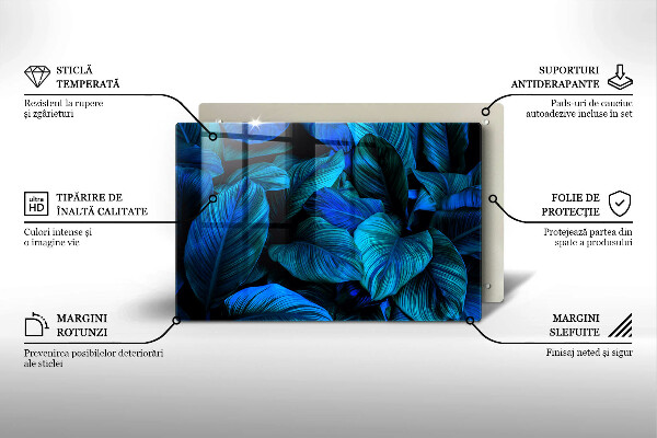 Tocător de bucătărie Frunzele vegetației junglei