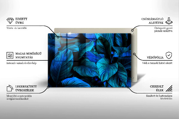 Tocător de bucătărie Frunzele vegetației junglei