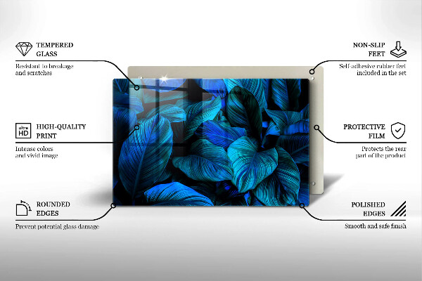 Tocător de bucătărie Frunzele vegetației junglei