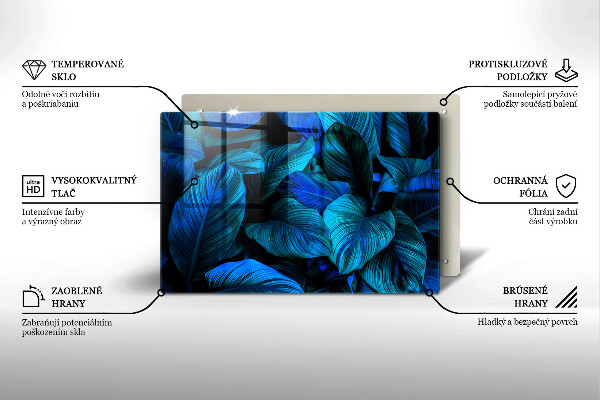 Tocător de bucătărie Frunzele vegetației junglei