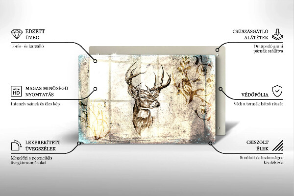 Tocător de bucătărie Ilustrație de animale de cerb