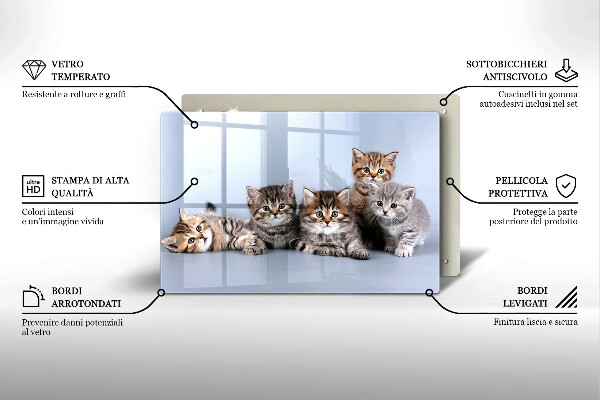 Tocător de bucătărie Pisicuțe dulci