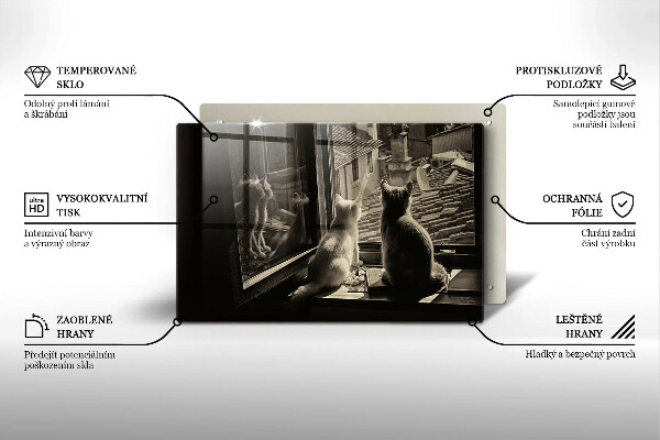 Tocător de bucătărie Orașul pisicilor și fereastra