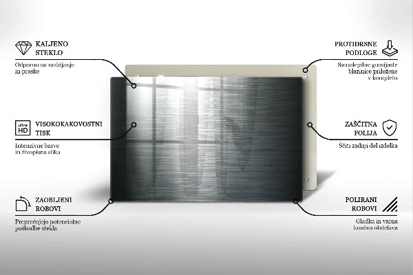 Tocător de bucătărie Textura metalică