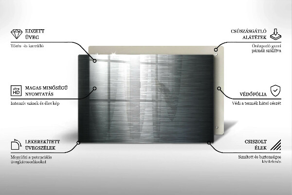 Tocător de bucătărie Textura metalică