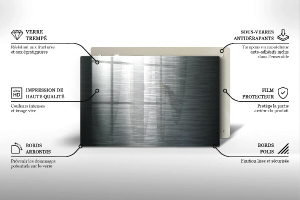 Tocător de bucătărie Textura metalică