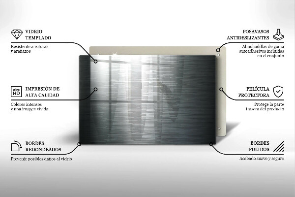 Tocător de bucătărie Textura metalică