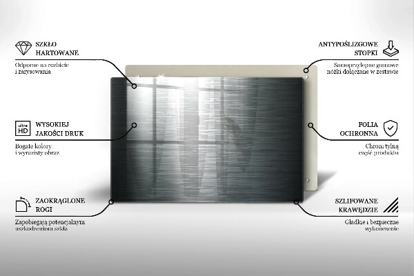 Tocător de bucătărie Textura metalică
