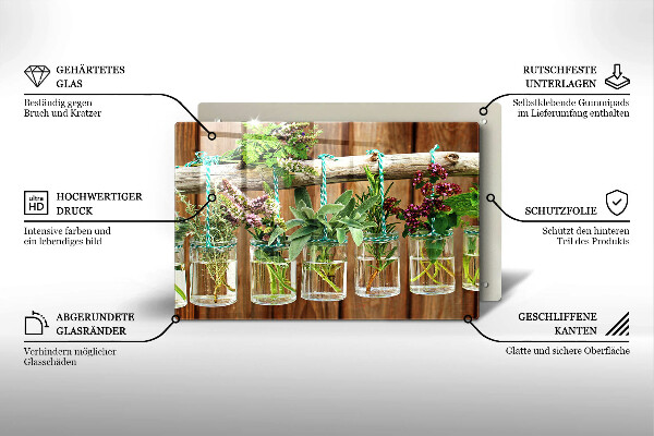 Tocător de bucătărie Ierburi plante vintage