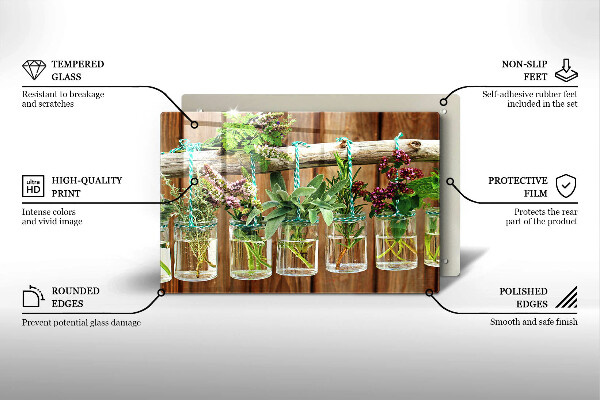 Tocător de bucătărie Ierburi plante vintage