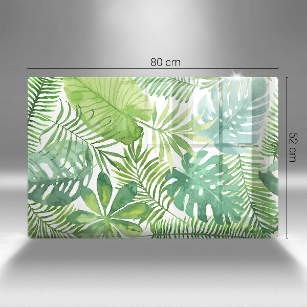 Tocător de bucătărie Acuarelă frunze boho