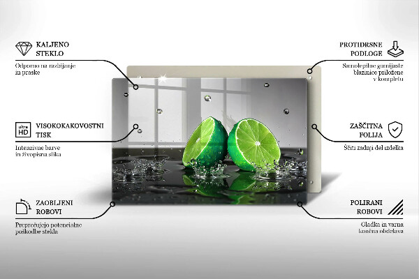 Tocător de bucătărie Lime suculente și apă