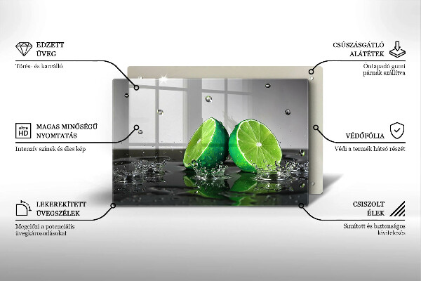 Tocător de bucătărie Lime suculente și apă