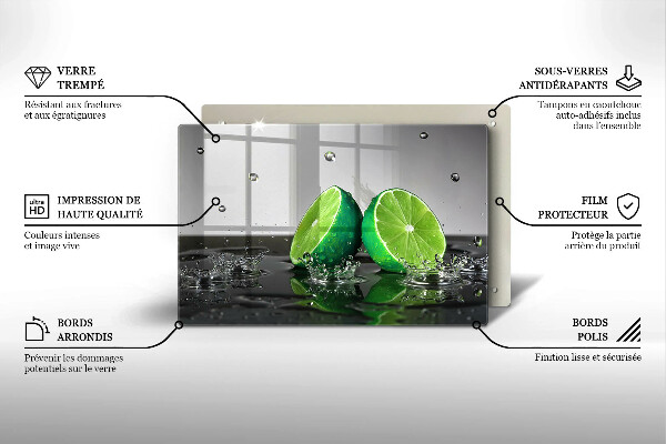Tocător de bucătărie Lime suculente și apă