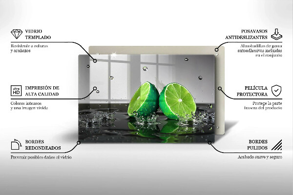 Tocător de bucătărie Lime suculente și apă