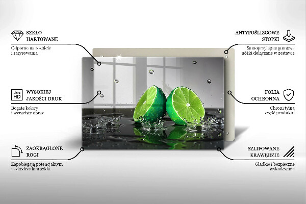 Tocător de bucătărie Lime suculente și apă