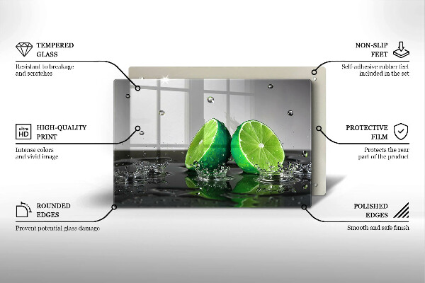 Tocător de bucătărie Lime suculente și apă
