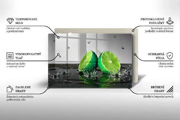 Tocător de bucătărie Lime suculente și apă