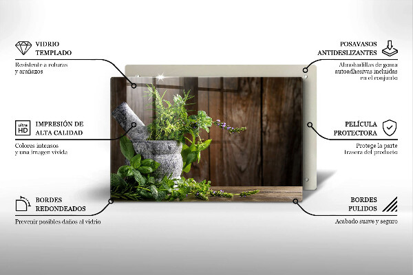 Tocător de bucătărie Plantează ierburi și lemn